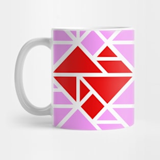 Heart Tangram Pattern Mug